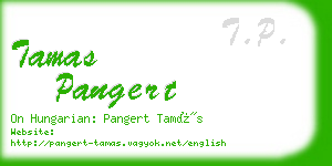 tamas pangert business card